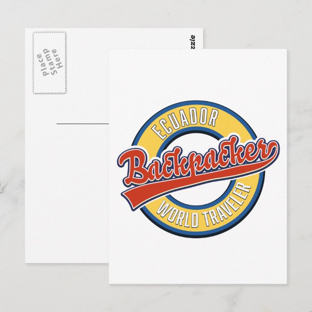 Ecuador - Rucksacktourenlogo Postkarte (Vorne/Hinten)