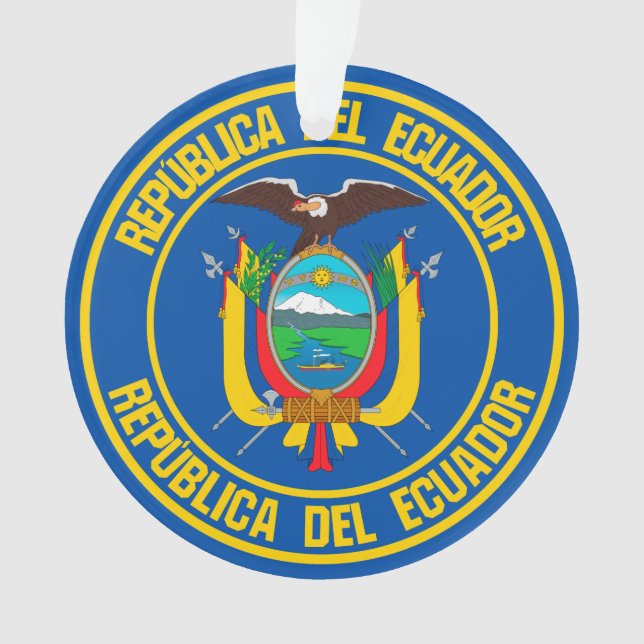Ecuador-RundEmblem Ornament (Vorderseite)