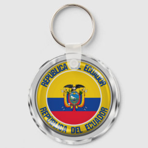 Ecuador-RundEmblem Schlüsselanhänger