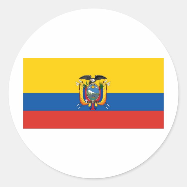 Ecuador Runder Aufkleber (Vorderseite)