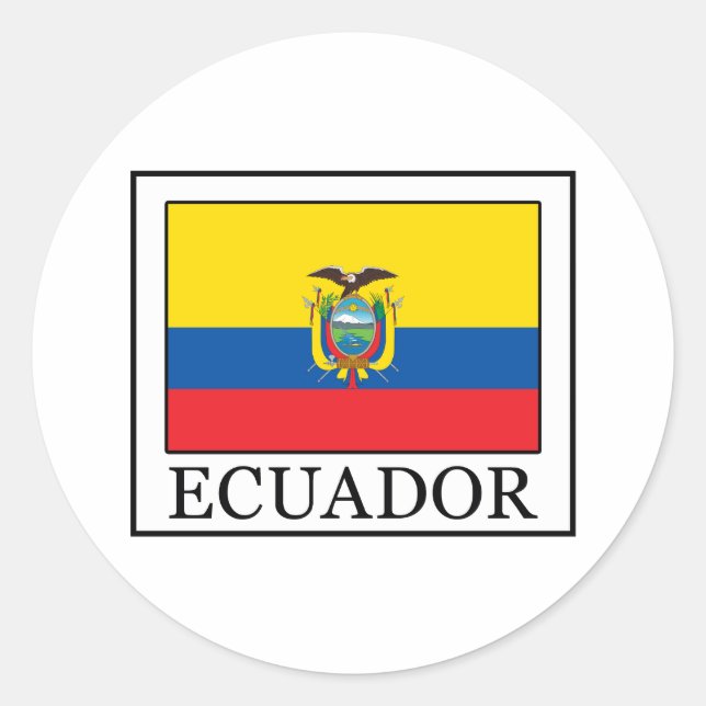Ecuador Runder Aufkleber (Vorderseite)