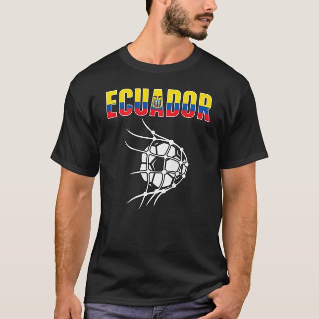 Ecuador Soccer Fans Jersey Ecuadorianischer Flagge T-Shirt (Vorderseite)