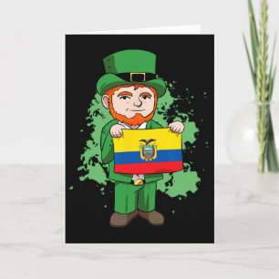 Ecuador Stolz Ecuadorianische Flagge St. Patricks  Karte