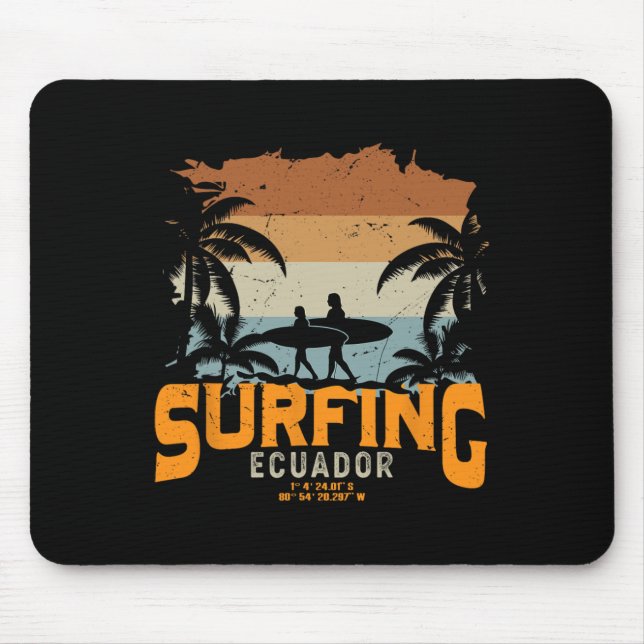 Ecuador Surfen  Mousepad (Vorne)