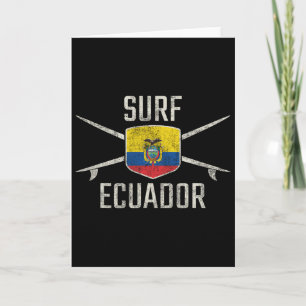 Ecuador Surfer-T-Shirt Reise Vintage Surf Ecuadori Karte