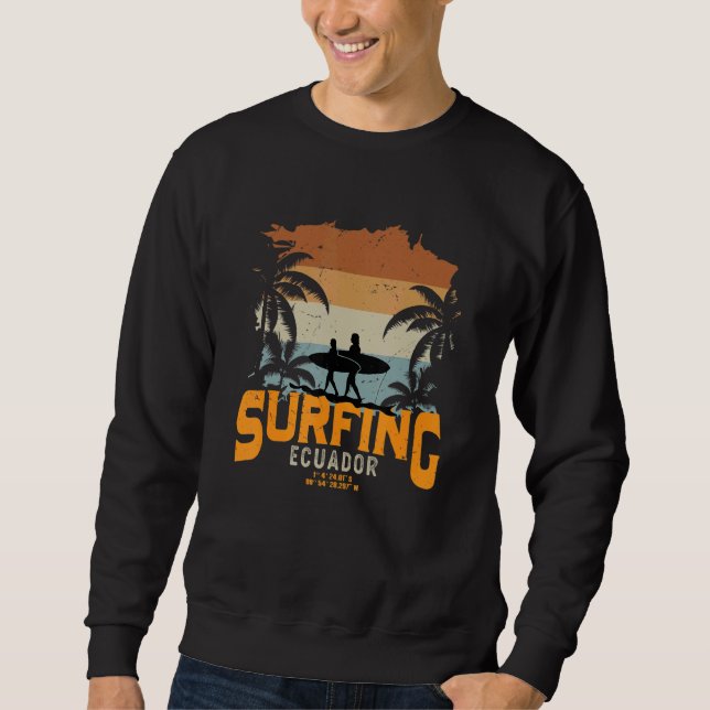 Ecuador Surfing 1 Sweatshirt (Vorderseite)