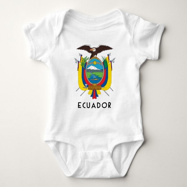 Ecuador - Symbol/Wappen/Flagge/Farben/Emblem Baby Strampler (Vorderseite)