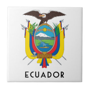 Ecuador - Symbol/Wappen/Flagge/Farben/Emblem Fliese