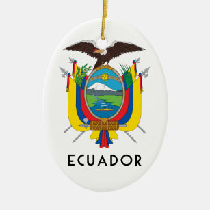 Ecuador - Symbol/Wappen/Flagge/Farben/Emblem Keramik Ornament