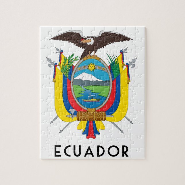 Ecuador - Symbol/Wappen/Flagge/Farben/Emblem Puzzle (Vertikal)