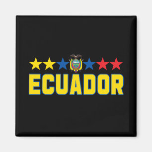 Ecuador - Text- und Emblem- und Flaggenfarben Magnet