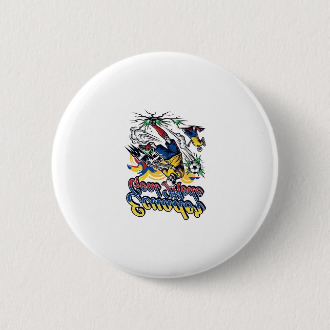 Ecuador Tor-Modus-Skelett-Stürmer-Nationen Dynamis Button (Vorderseite)