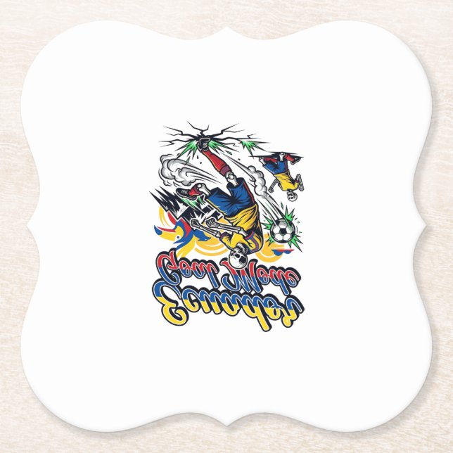 Ecuador Tor-Modus-Skelett-Stürmer-Nationen Dynamis Untersetzer (Vorderseite)