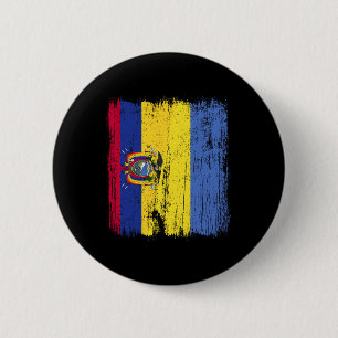 Ecuador Ukraine Halbflagge Ecuadorianisch Ukrainis Button
