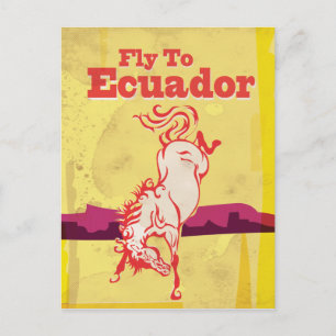 Ecuador Vintage-Reiseposter Postkarte