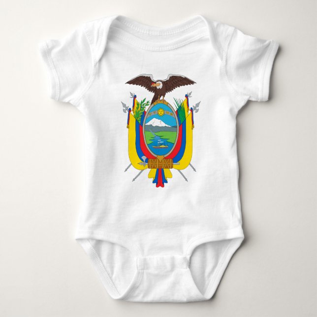 Ecuador-Wappen Baby Strampler (Vorderseite)