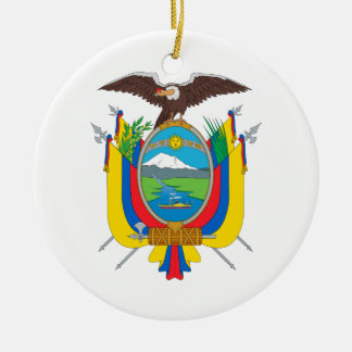 Ecuador-Wappen Keramik Ornament