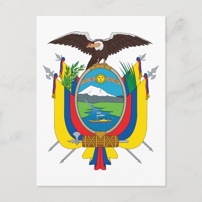 Ecuador-Wappen Postkarte (Vorderseite)