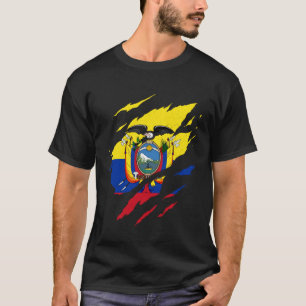 Ecuador Zerrissene Flagge für ecuadorianischen Sto T-Shirt