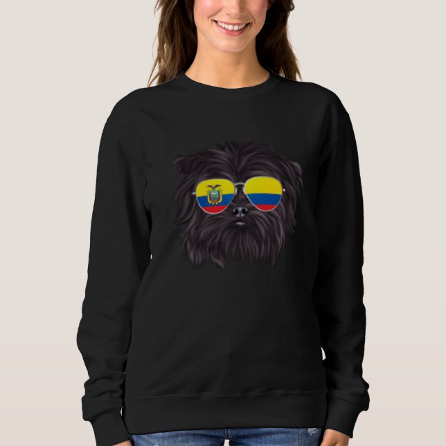 Ecuadorian Flag Affenpinscher Dog Ecuador Pocket Sweatshirt (Vorderseite)