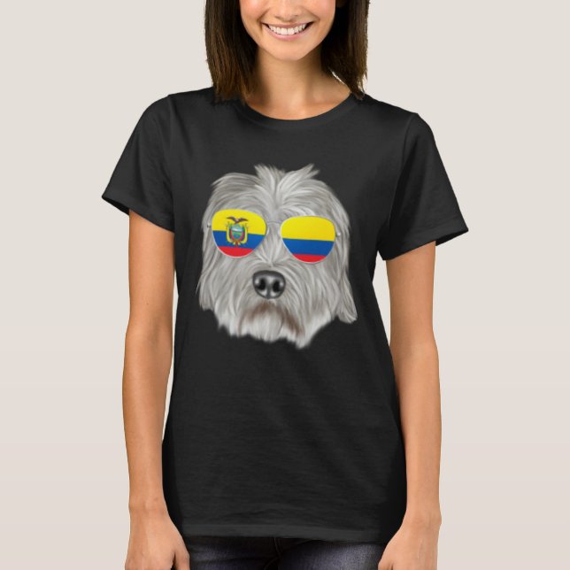 Ecuadorian Flag Dandie Dinmont Terrier Dog Ecuador T-Shirt (Vorderseite)