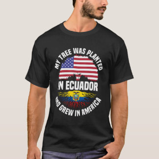 Ecuadorian Roots American Half American Halb Ecuad T-Shirt