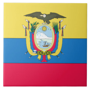 Ecuadorianflagge Fliese