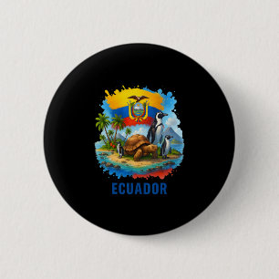 Ecuadorianische Flagge Ecuador Galapagos-Inseln Ur Button