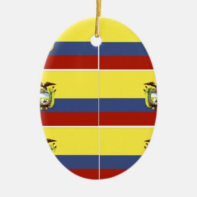 ecuadorianische Flagge Keramikornament (Vorne)