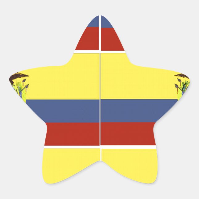ecuadorianische Flagge Stern-Aufkleber (Vorderseite)