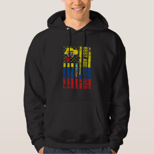 Ecuadorianischer Opa Ecuador USA-Flagge Vater Hoodie