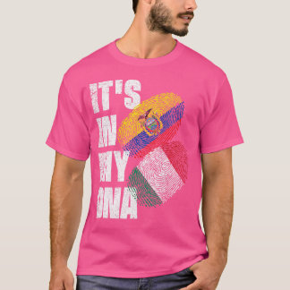 Ecuadorianischer und italienischer Mix-DNA-Flagge- T-Shirt