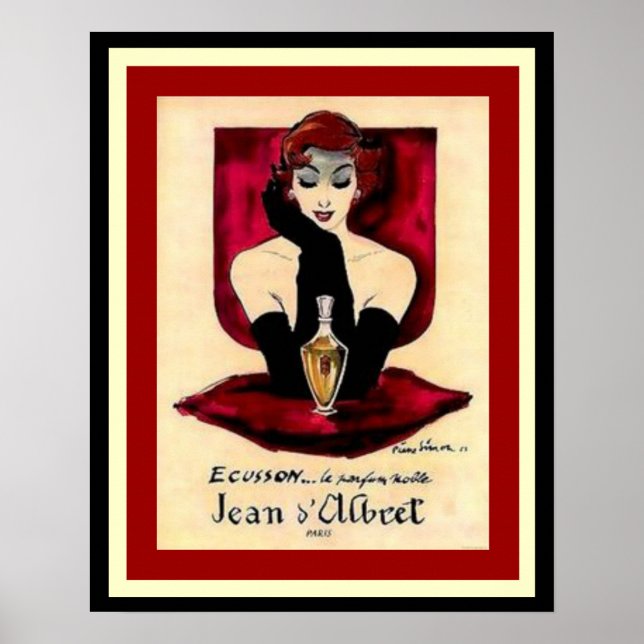 Ecusson Vintag Parfum Ad Poster (Vorne)