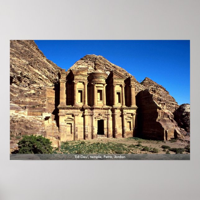 'Ed-Deu', Tempel, Petra, Jordanien Poster (Vorne)