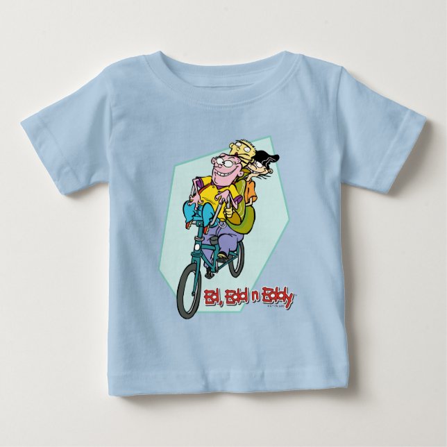 Ed, Edd, n Eddy on a Bike Baby T-shirt (Vorderseite)