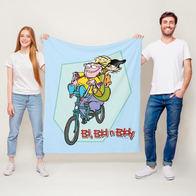 Ed, Edd, n Eddy on a Bike Fleecedecke (Beispiel)