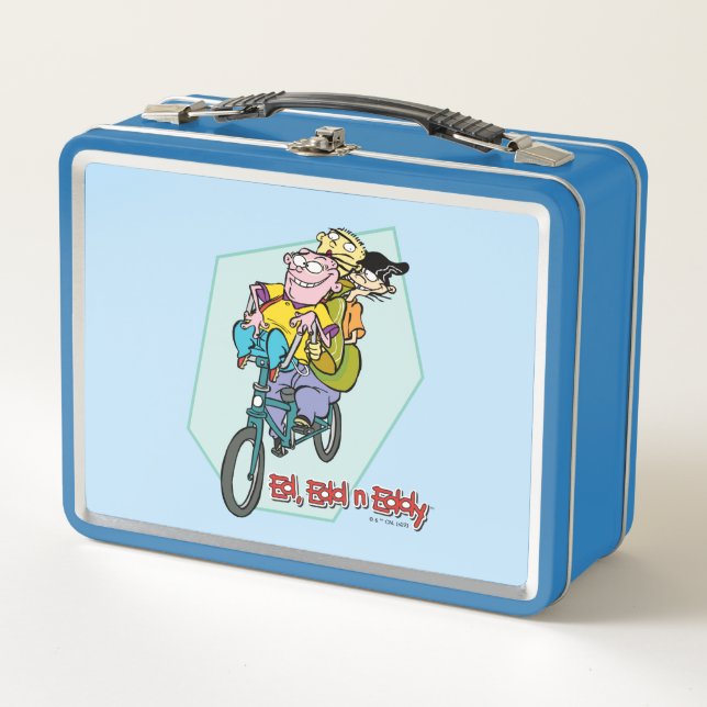 Ed, Edd, n Eddy on a Bike Metall Brotdose (Vorderseite)