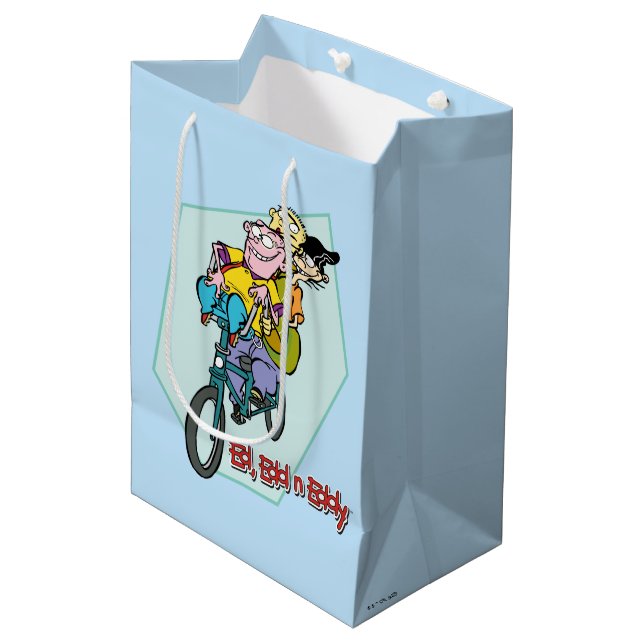 Ed, Edd, n Eddy on a Bike Mittlere Geschenktüte (Vorderseite Schrägansicht)