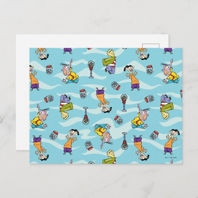 Ed, Edd, n Eddy Pattern Postkarte (Vorne/Hinten)
