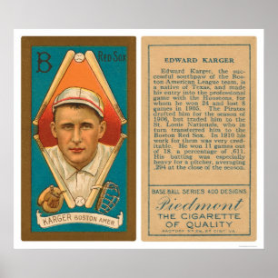 Ed Karger Red Sox Baseball 1911 Poster