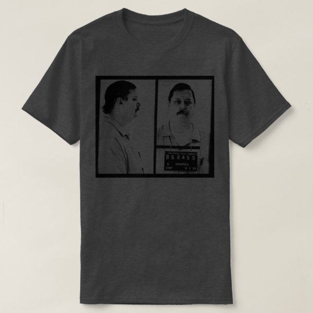 Ed Kemper Mugshot Retro Ästhetischer 80er Style De T-Shirt (Design vorne)