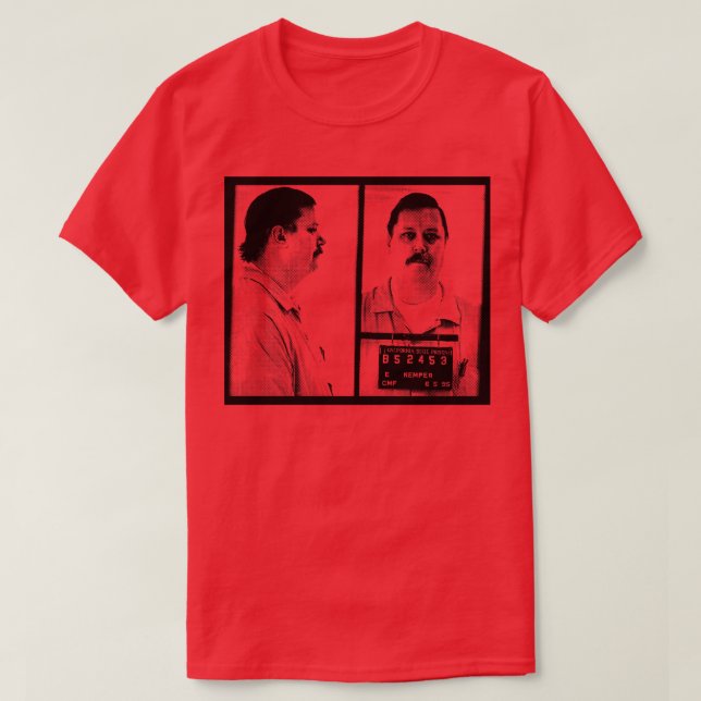 Ed Kemper Mugshot Retro Ästhetischer 80er Style De T-Shirt (Design vorne)