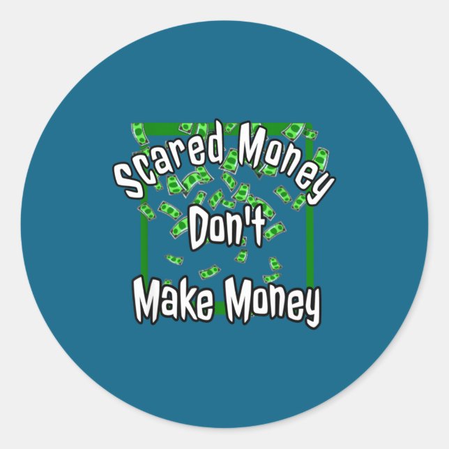 Ed Money Don't Make Money Stock Market Traders Gif Runder Aufkleber (Vorderseite)