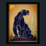 Ed Rudy Art Deco Black Panther Print 16 x 20 Poster<br><div class="desc">Striktes Art Deco Schwarzer Panther Print von Ed Rudy</div>