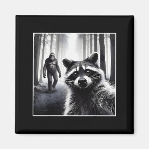 Ed Waschbär Selfie mit Sasquatch Bigfoot Lustiger Magnet