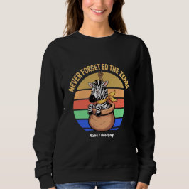 Ed Zebra eroberte Retro Streifen lustige Design Sweatshirt