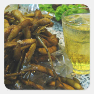 Edamame Thai Style Quadratischer Aufkleber