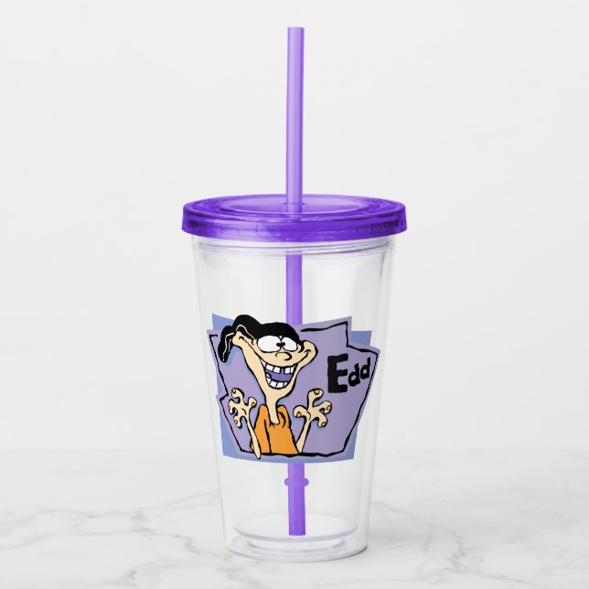 Edd Character Graphic Acryltrinkbecher (Vorderseite)
