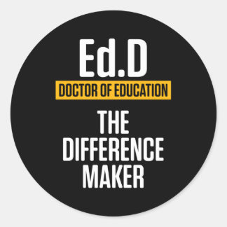 Edd Doctor of Bildung Maker Doctorate Abschluss Runder Aufkleber