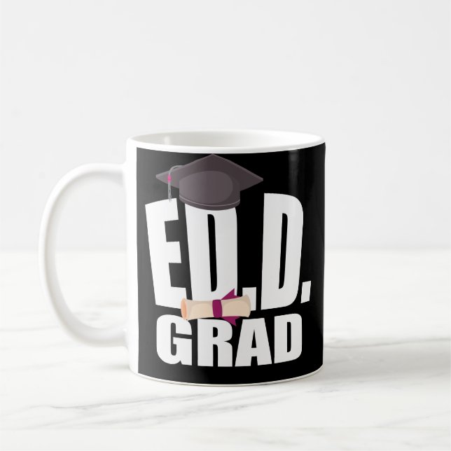 EdD Doctorate Bildung Abschluss Geschenk Kaffee Ta Kaffeetasse (Links)